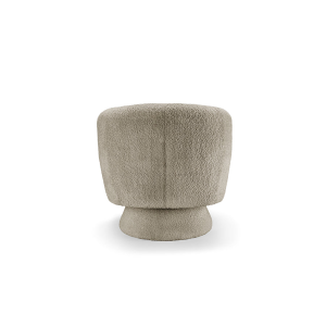 Křeslo BOSSA otočné o 360°- buclé taupe šedá  Místnosti 43527